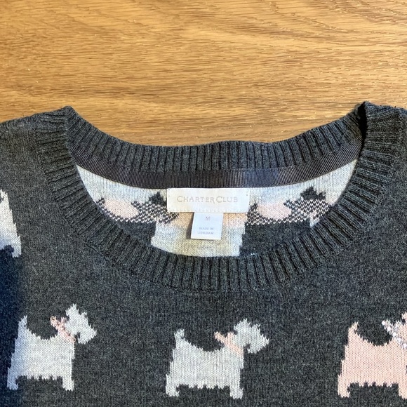 Charter Club Scottie jumper - size M - Picture 4 of 10
